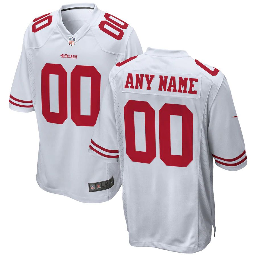 Men San Francisco 49ers Nike White Custom Game NFL Jersey->customized nfl jersey->Custom Jersey